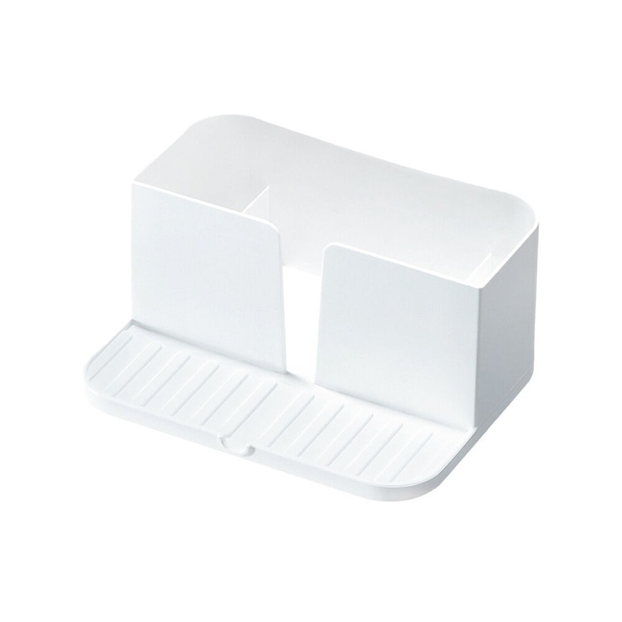 iDesign Classic Plastic Sink Caddy w/ Tray Kitchen/Bathroom Organiser White
