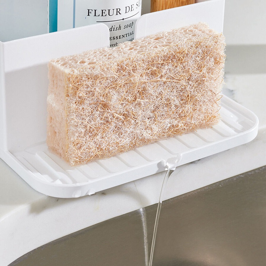 iDesign Classic Plastic Sink Caddy w/ Tray Kitchen/Bathroom Organiser White