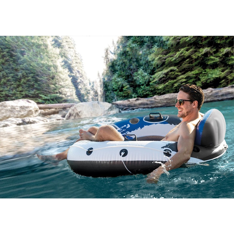 Intex 135cm Inflatable Round Ride-On Seat Run Tube River/Pool/Float Adult/Kids