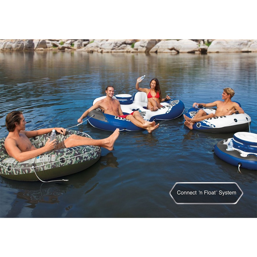 Intex 135cm Inflatable Round Ride-On Seat Run Tube River/Pool/Float Adult/Kids