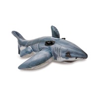 Intex 172cm Great White Shark Ride On Kids 3y+ Children Inflatable Swimming Toy
