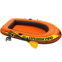 Intex 2.44mx1.17m Explorer Pro 300 Inflatable Boat w/ Oars Outdoors/Water14y+