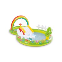 Intex 2.9m Inflatable Garden Kids Play Centre/Toys Water Slide/Outdoor Pool 3y+
