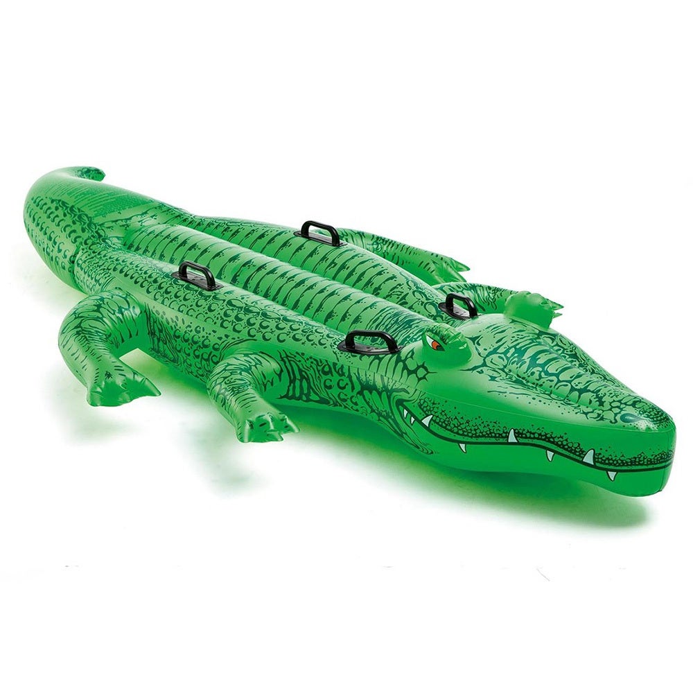 Intex 203cm Inflatable Crocodile/Alligator Ride-On Kids Water Toy for Pool 3y+