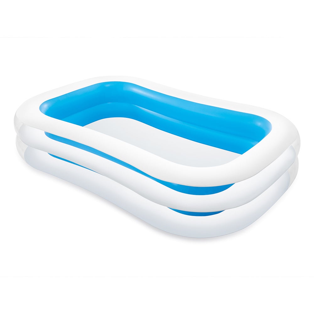 Intex 262x175cm Outdoor/Patio Inflatable Kids/Family Rectangular Swim Pool 6y+