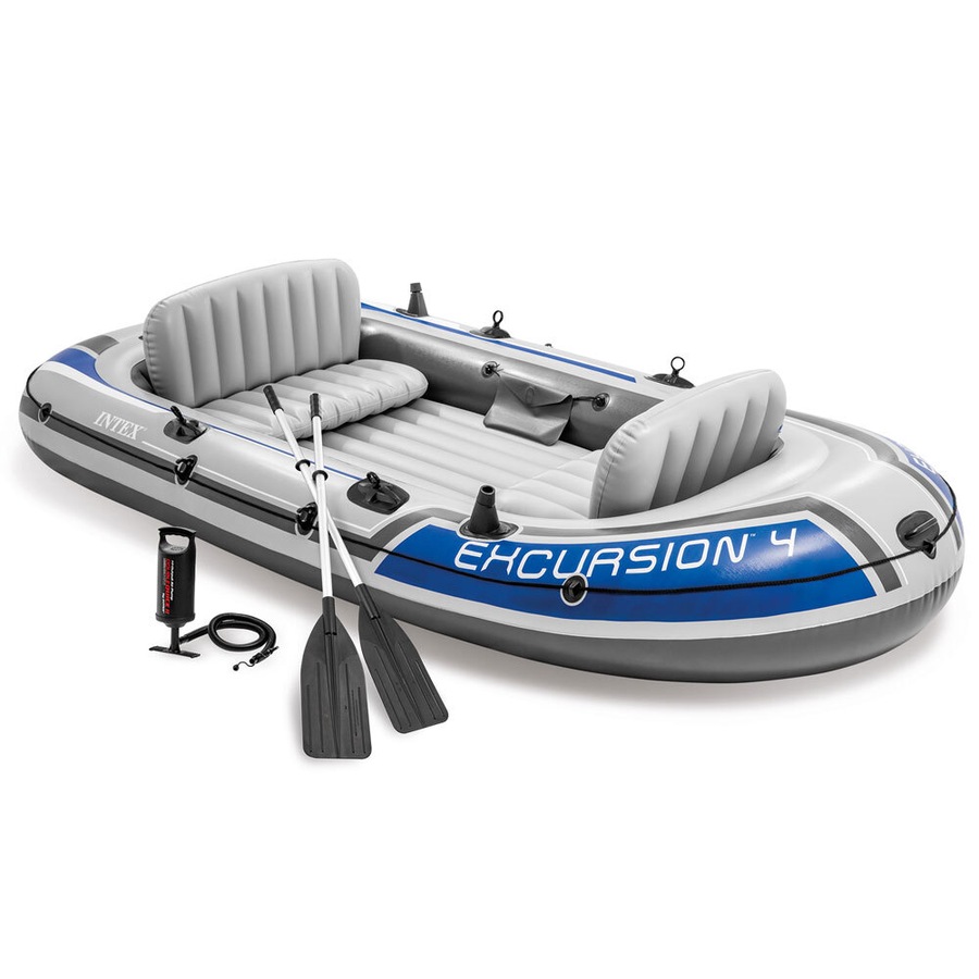 Buy Intex 315cm Excursion 4 Person Inflatable Boat w/Oars Set Sports ...