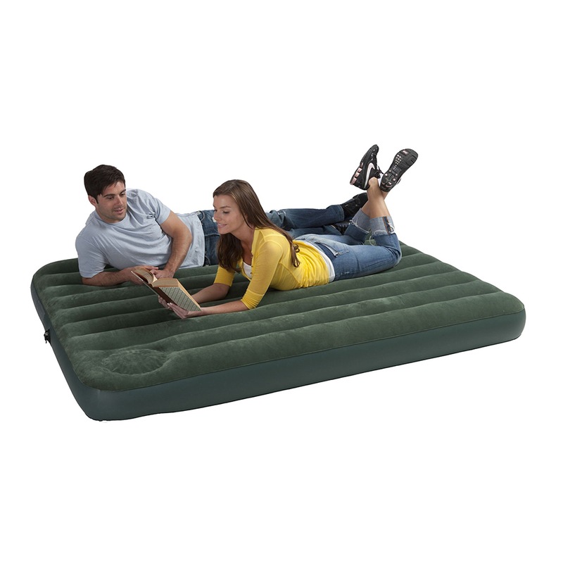 Buy Intex Inflatable Queen Downy Airbed Mattress Bed w/ BuiltIn Foot Pump Green MyDeal