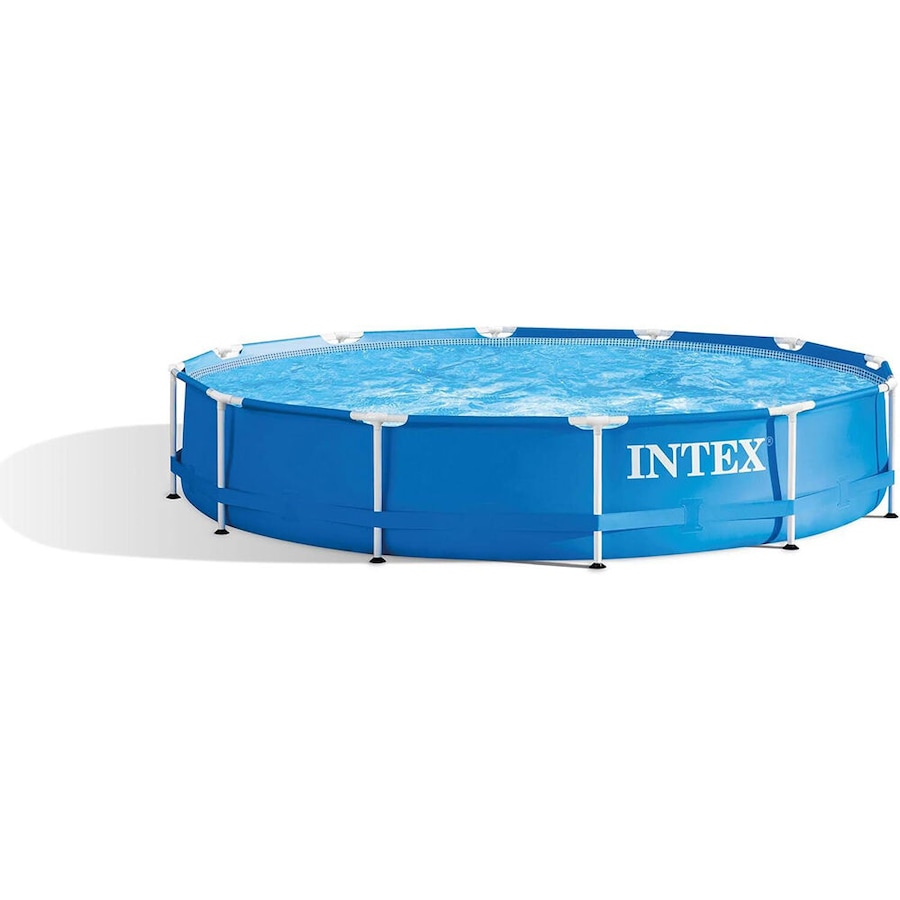 Intex Metal Frame Outdoor Swimming Pool Set (W/220-240V Filter Pump) 6y+