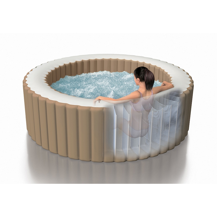 Intex Purespa 6 Person Portable 215x71cm Bubble Massage Spa Above Ground Tub Set