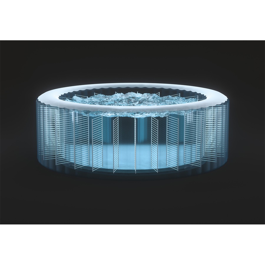 Intex Purespa 6 Person Portable 215x71cm Bubble Massage Spa Above Ground Tub Set