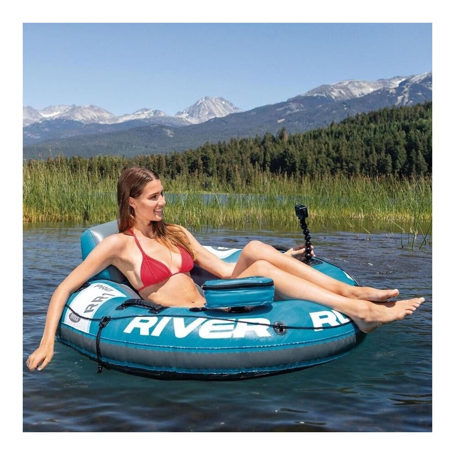 Intex River Run 1 Pro Inflatable Outdoor Floating Pool/Lake Water Tube