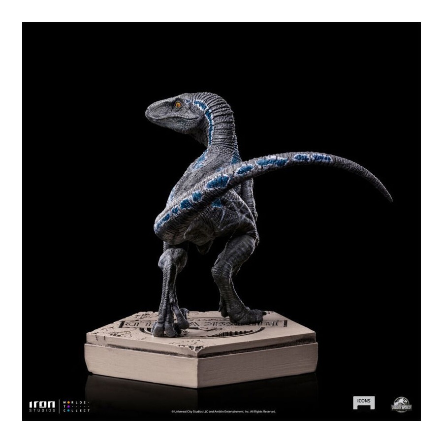 Jurassic World Velociraptor B Blue Statue Action Figure 3.5in