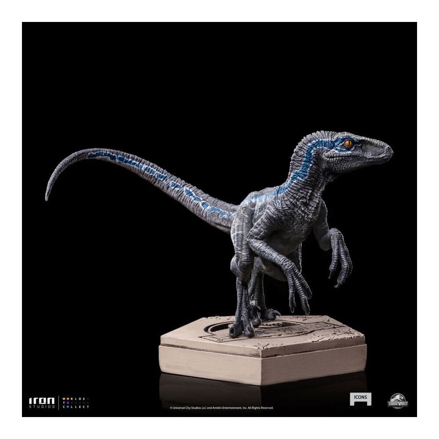 Jurassic World Velociraptor B Blue Statue Action Figure 3.5in