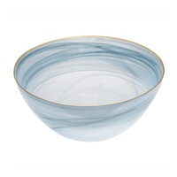 Ismay Round 2.75L Glass Salad Bowl Food Serving Soup/Rice Dish Dinnerware Blue