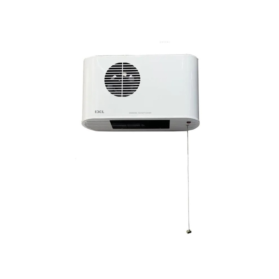 IXL 2400w Winflow Deluxe Wall Mounted Bathroom Fan Heater 350x220mm White