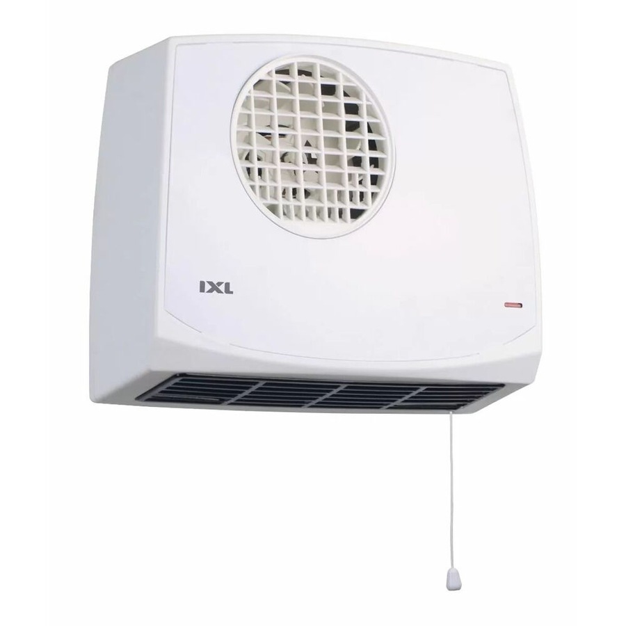 IXL Winflow 2400W ABS Wall Mounted Bathroom Fan Heater 240V 25.5x25cm White