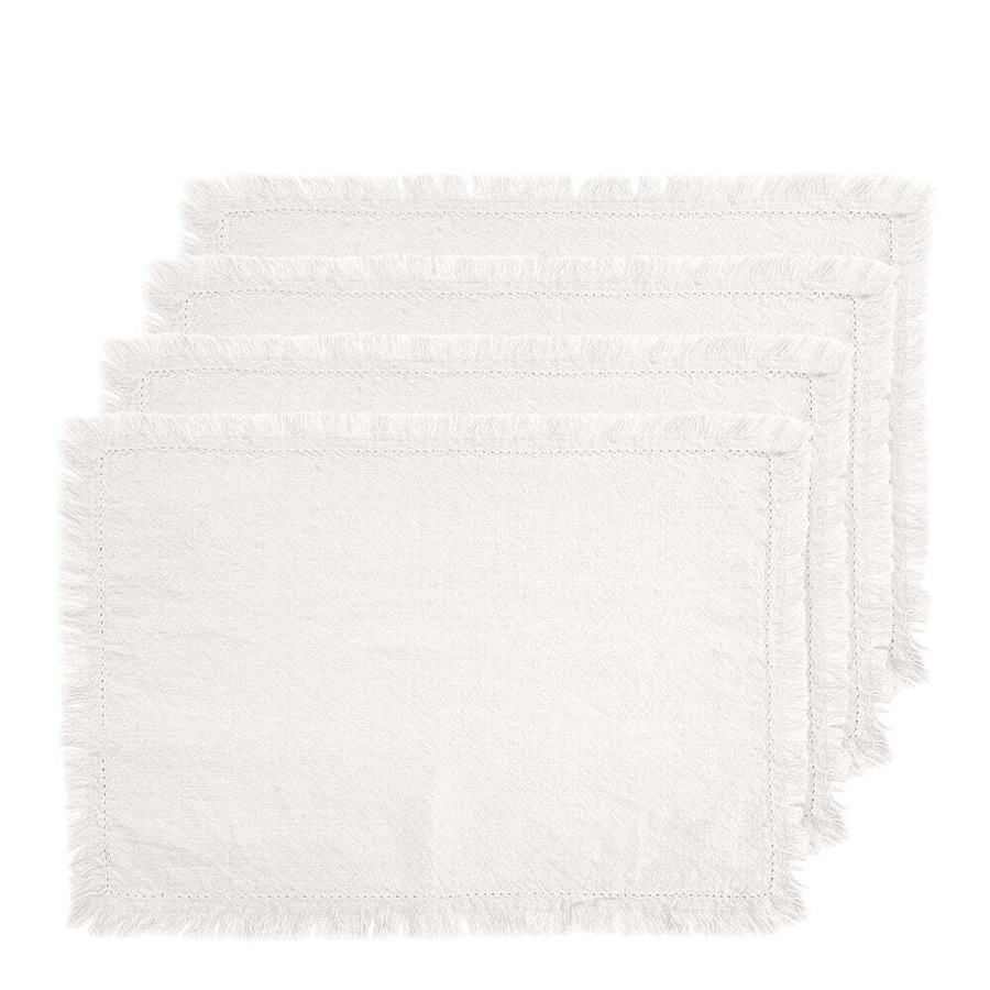 J.Elliot Avani 33x48cm Cotton Placemat Dining Tableware Mat Desk Decor Ivory
