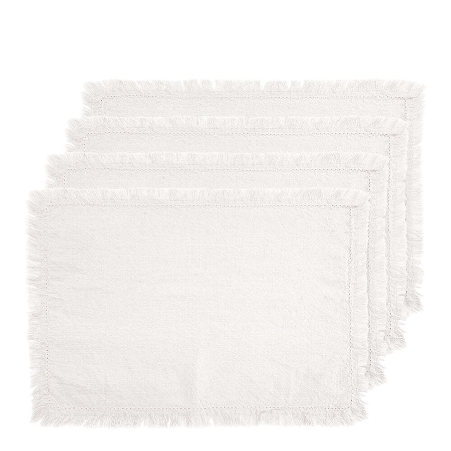 J.Elliot Avani 33x48cm Cotton Placemat Dining Tableware Mat Desk Decor Ivory