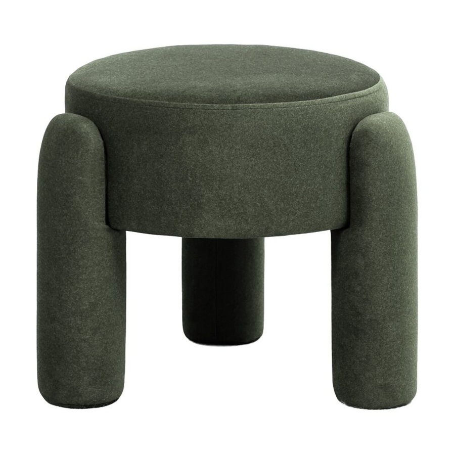 J.Elliot Home Eden Velvet Stool Furniture 48x48x40cm Pine Green