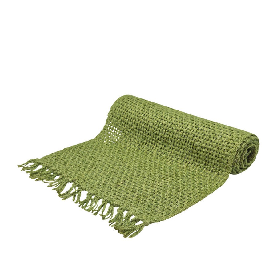 J.Elliot Home Rowan 37x180cm Jute Table Runner Rectangle Dining Decor Bayleaf