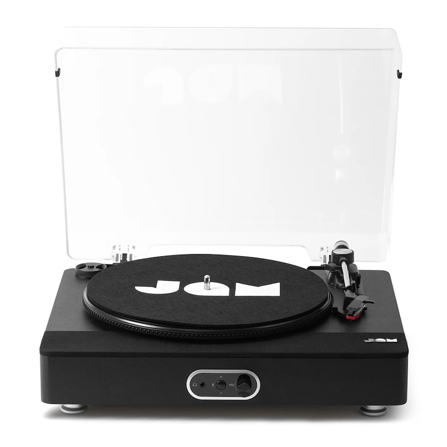 Jam Sound Stream+ Bluetooth 5.1 Home Vinyl Record Player Turntable Set Black