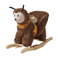 Jiggle & Giggle 68cm Rocking Bee Ride-On Rocker Play Toy Kids/Toddler 12m+ Brown