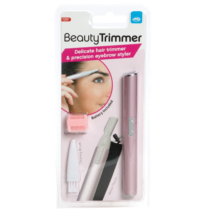 JML Women's Electric Cordless Beauty Facial Hair Eyebrow Trimmer Pink Rose