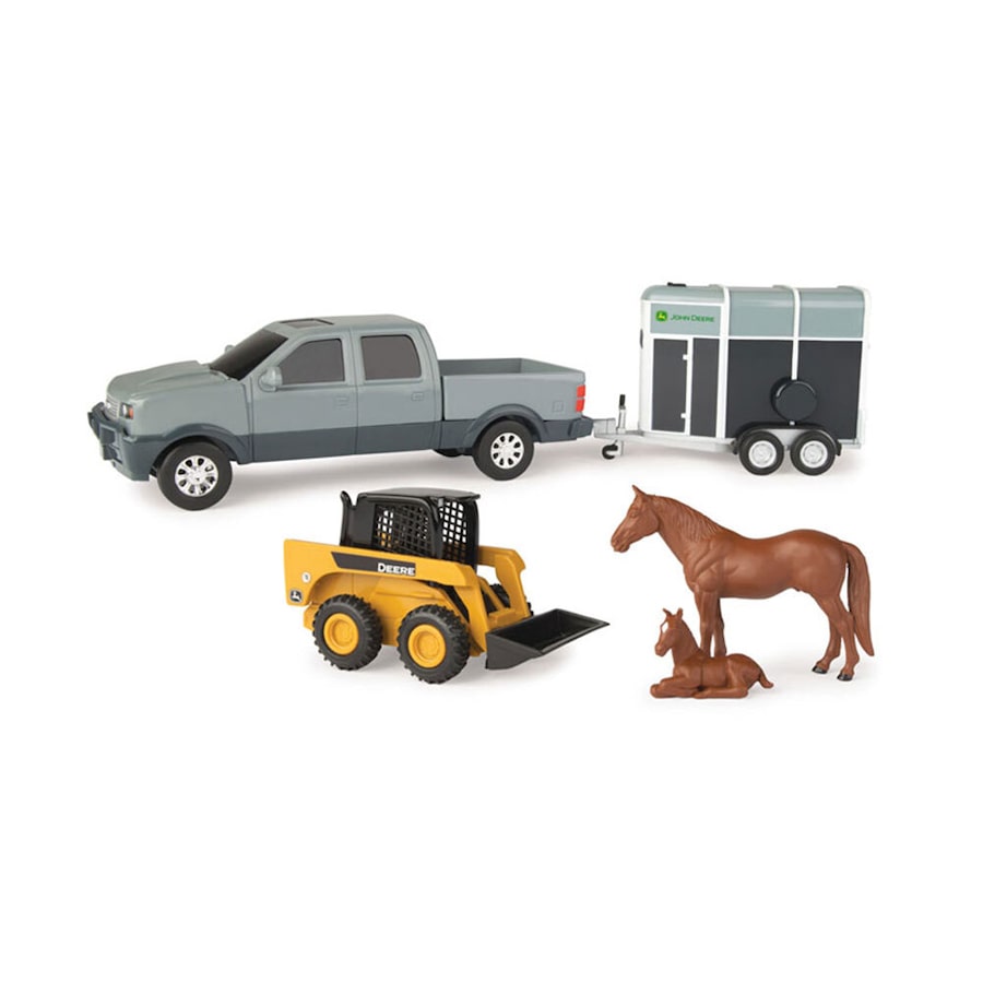 John Deere 1:32 Pickup Truck/Ute w/Animals & Livestock Trailer Set Asst. 8Y+