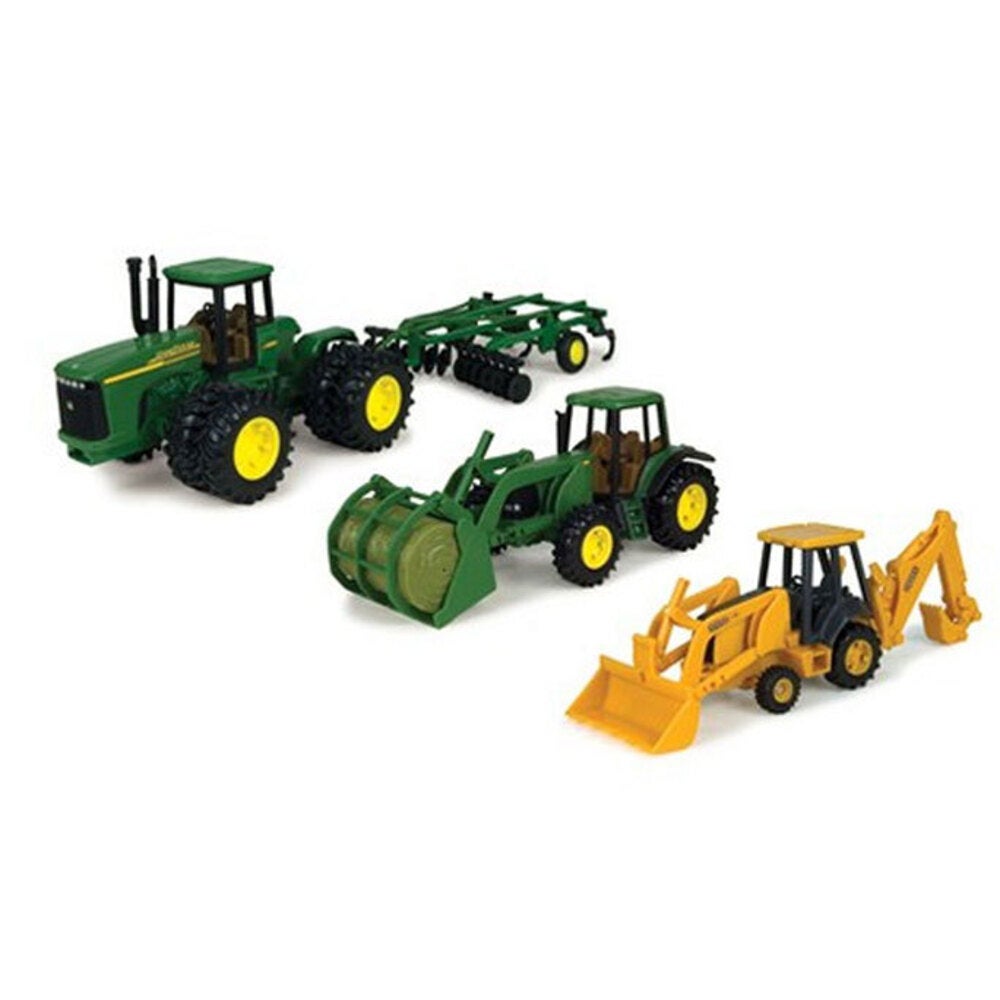 John Deere 20cm Deluxe Value Set Loader/Tractor/Backhoe/Farm/Toys/Kids Play/Fun