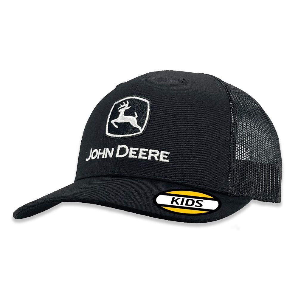 John Deere Vintage Logo Trucker Mesh Cap – Navy/Tan Adjustable Baseball Hat