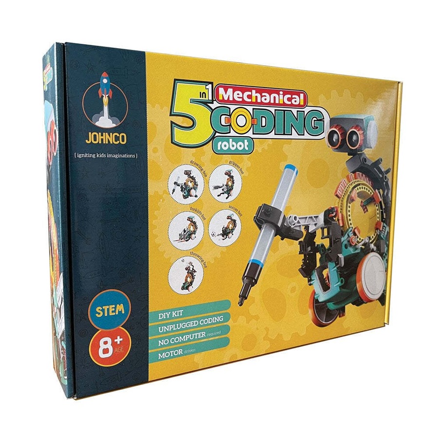 Buy Johnco 5-in-1 Mechanical Coding Fundamentals Robot Kids Learning ...