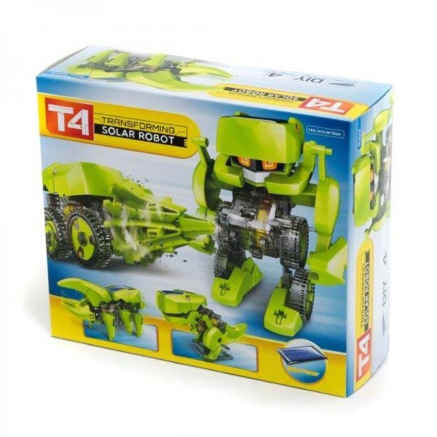 Johnco T4 Transforming Solar Powered Robot DIY Build Kids Learning Fun Toy 8y+