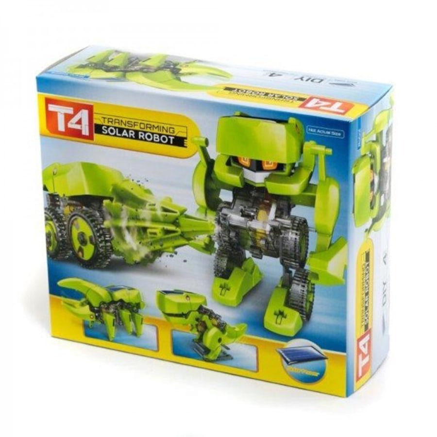Johnco T4 Transforming Solar Powered Robot DIY Build Kids Learning Fun Toy 8y+