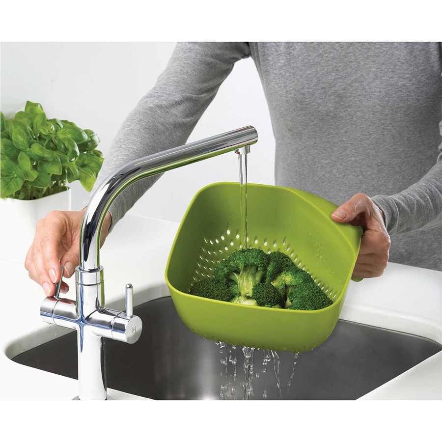 Joseph & Joseph 19cm Square Kitchen Strainer/Drainer Cooking Colanders White