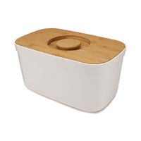 Joseph & Joseph 37cm Bread Bin Storage Container w/ Cutting Board Lid White