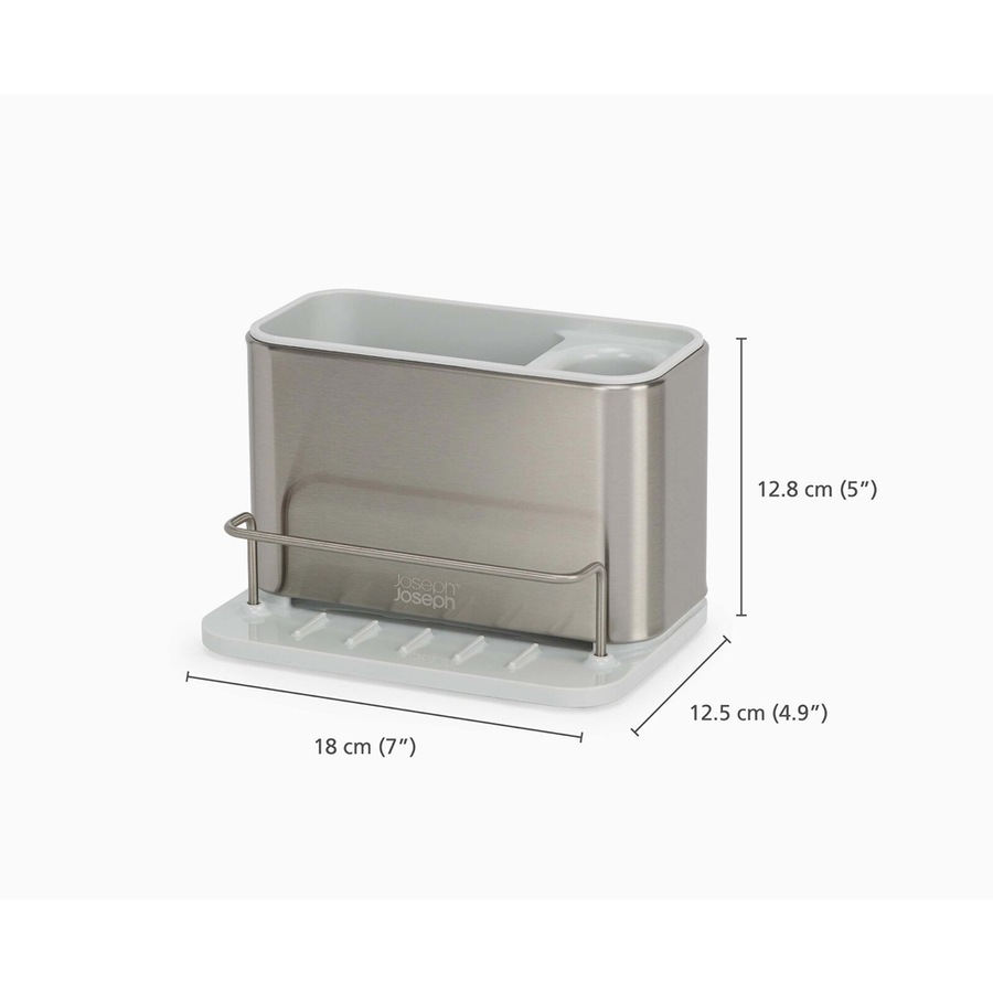 Joseph Joseph Surface Stainless Steel Sink Tidy Organiser 18x13cm Light Stone