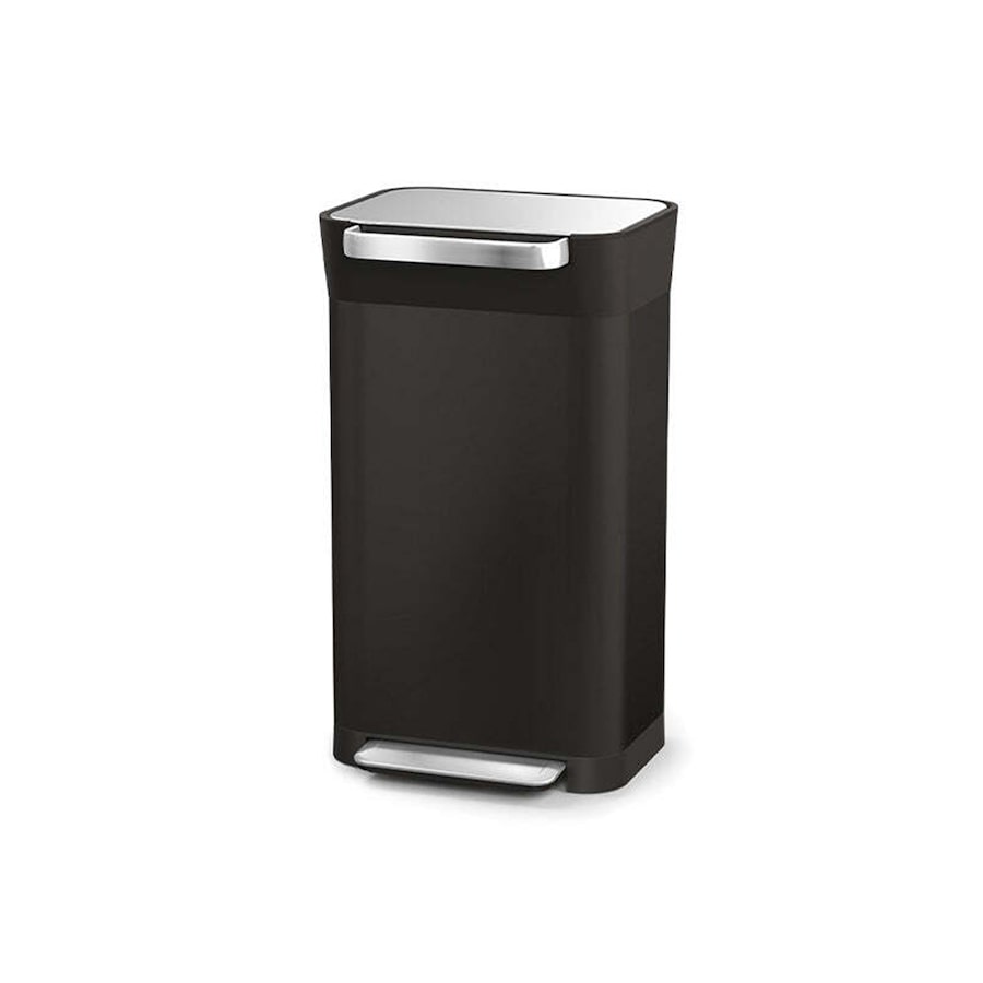 Joseph Joseph Titan 30L Trash Garbage Compactor Bin Manual Handheld Carbon Black