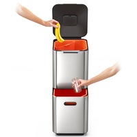 Joseph Joseph Totem Compact 40L Trash Compartment Waste/Recycle Rubbish Bin SLV