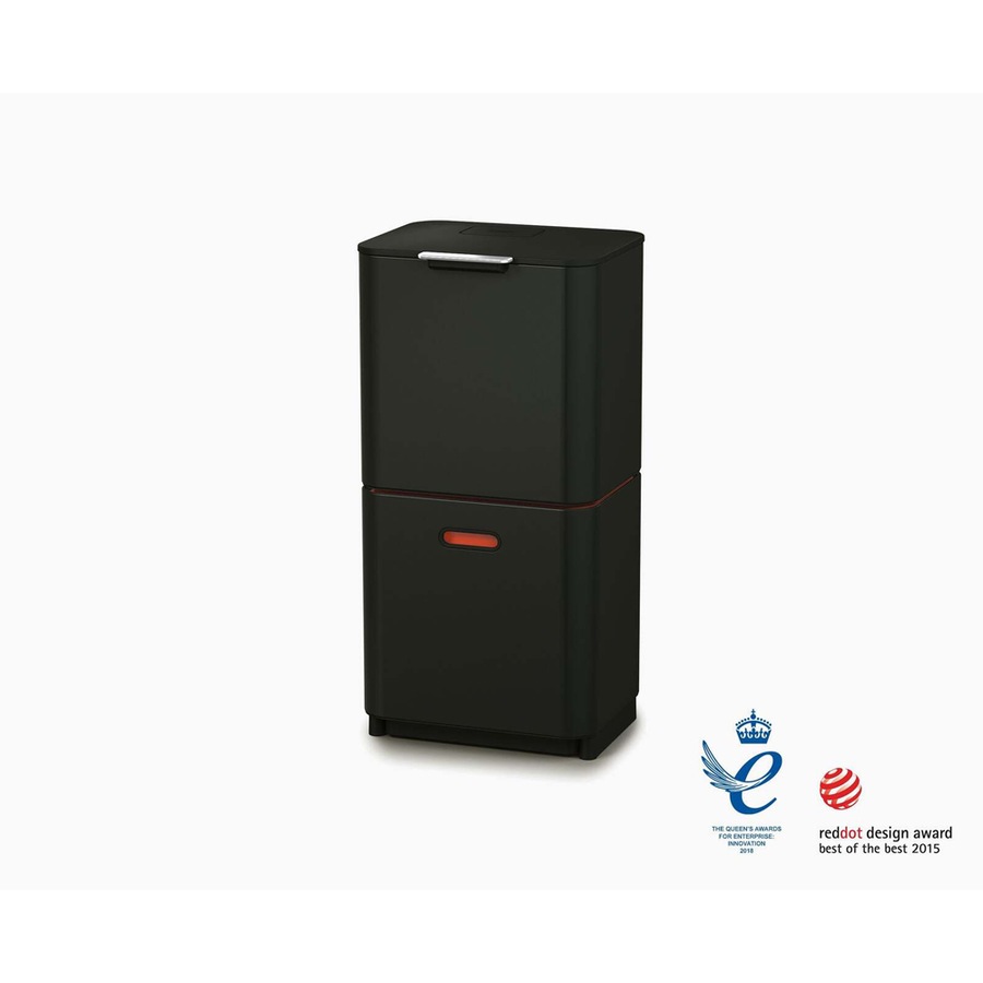 Joseph Joseph Totem Max 60L/81cm Waste & Recycling Rubbish Bin Carbon Black