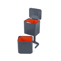 Joseph Joseph Totem Max 60L Trash Compartment Waste/Recycle Rubbish Bin Graphite