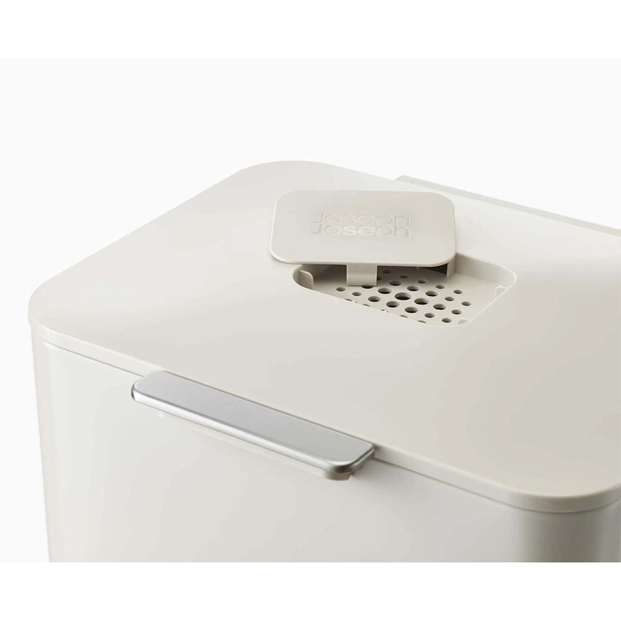 Joseph & Joseph Totem Max 60L Waste & Recycling Bin Garbage Storage w/ Lid Stone