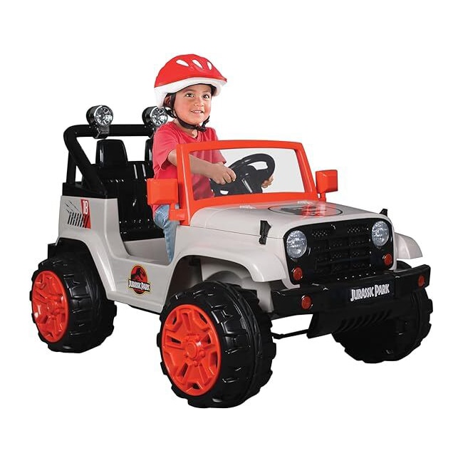 Buy Jurassic World 4x4 12 Volt Electric Ride On Jeep Kids Childrens Toy 3y MyDeal