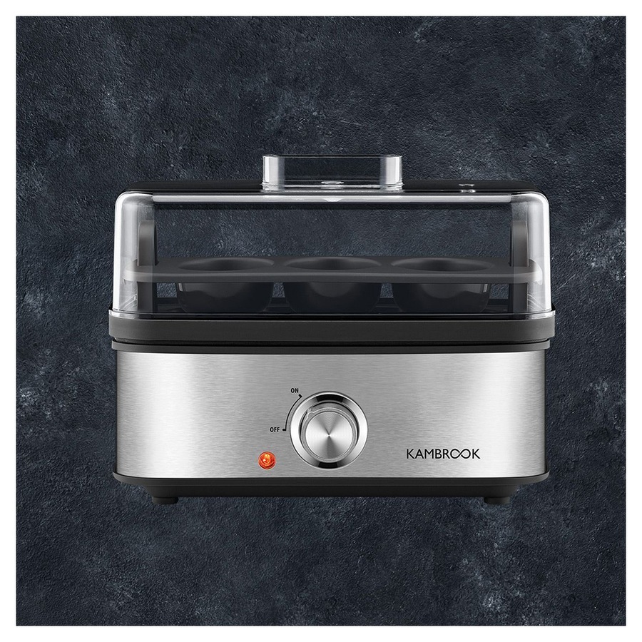 Kambrook Electric Culinary 3 Way Egg Cooker/Poacher/Steamer/Omelette Maker Black