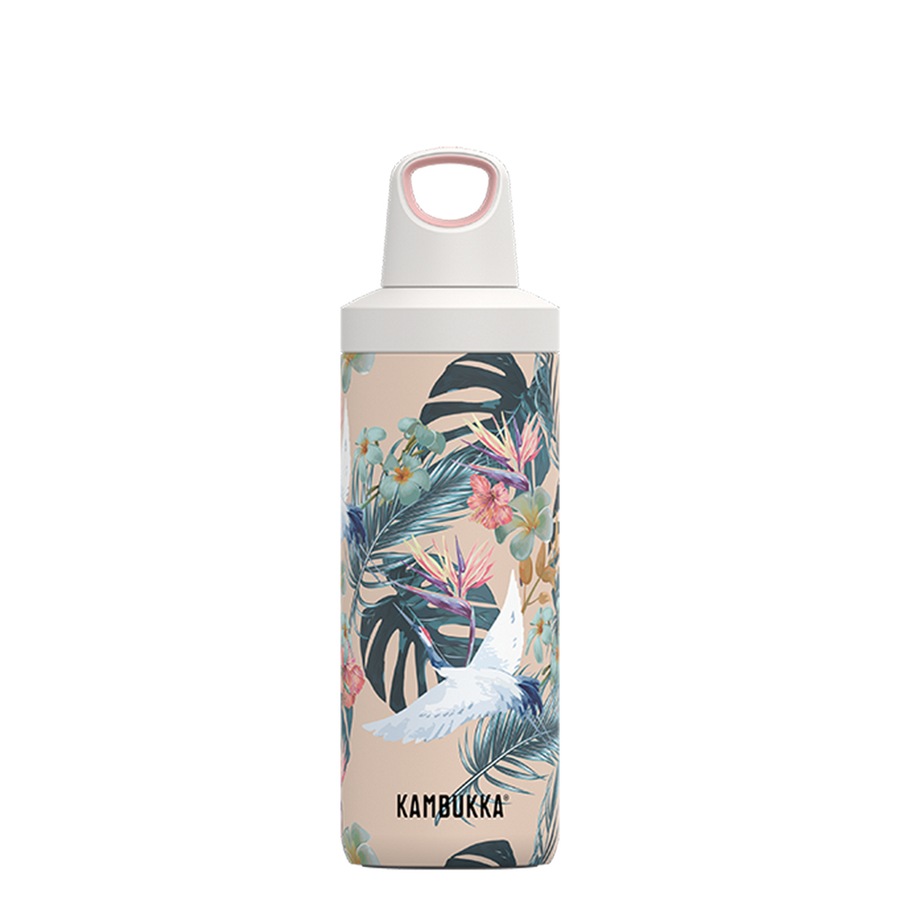 Kambukka Reno 500ml Vacuum Insulated Bottle Stainless Steel Paradise Flower
