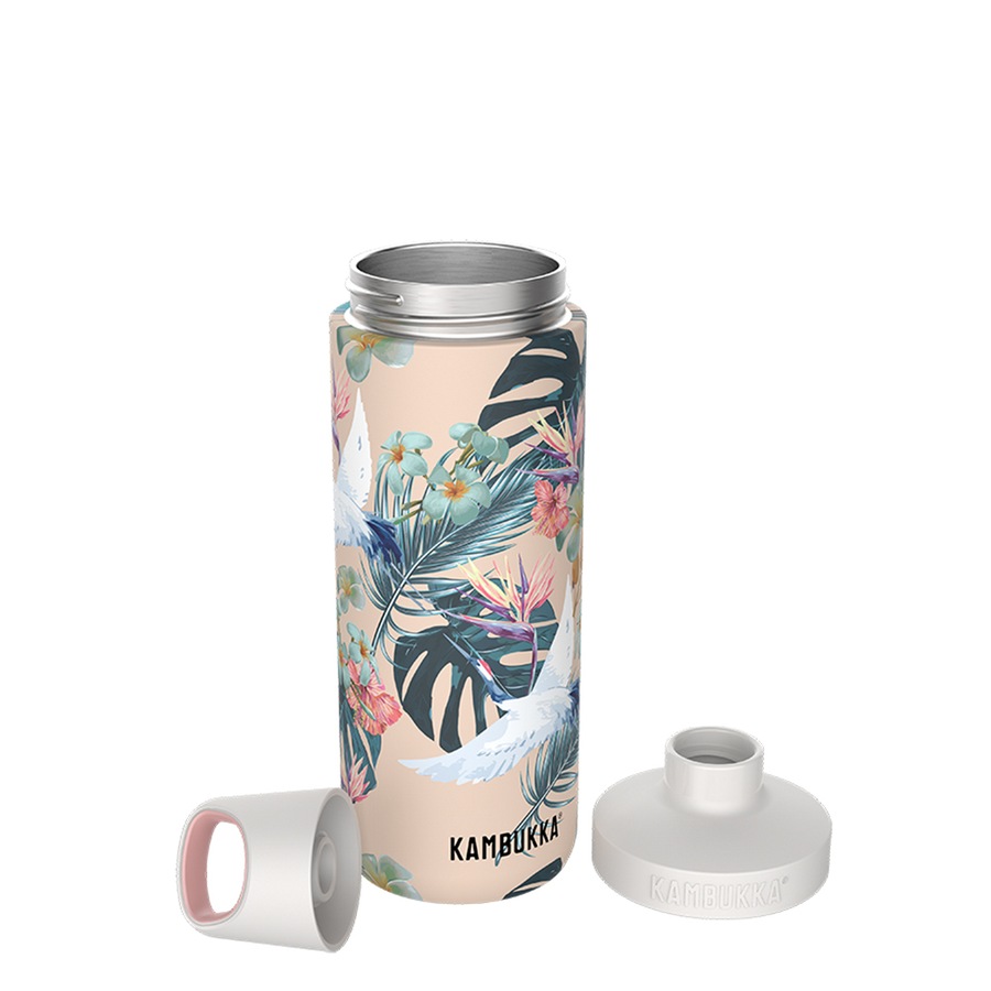 Kambukka Reno 500ml Vacuum Insulated Bottle Stainless Steel Paradise Flower