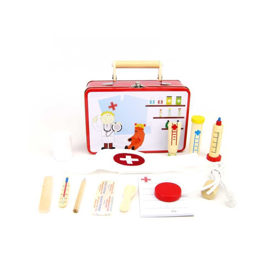 Kaper Kidz Kids Wooden Toddler/Children's Doctor Playset In Tin Case Play Toy 3+