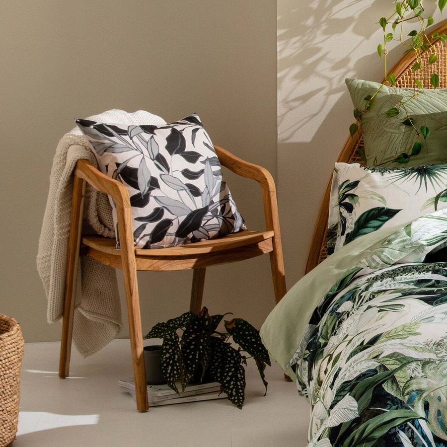 Kas Australia Madi Filled Cushion/Throw Pillow Home Decor Sqr 50x50cm Black