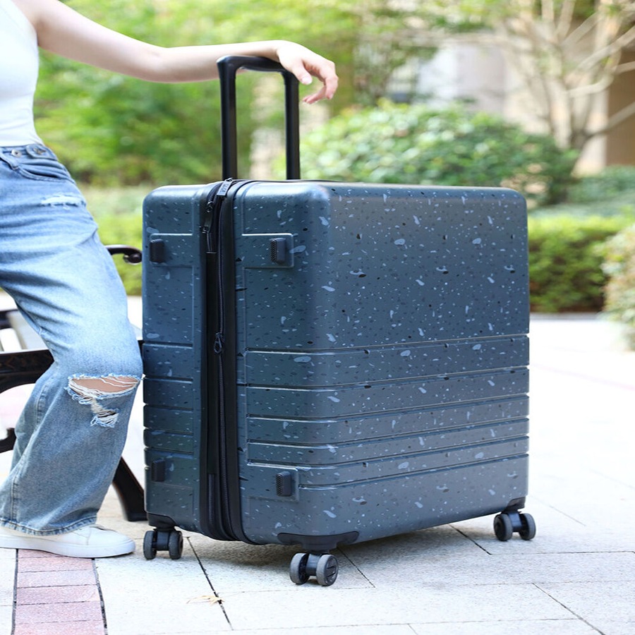 Kate Hill Terrazzo Large Travel Luggage Suitcase Lightweight 76x36cm Black