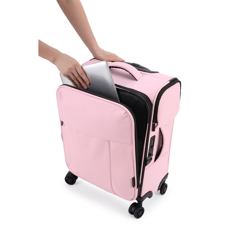 Kate Hill Willow Medium Travel Luggage Suitcase Lightweight 60x30cm Pink