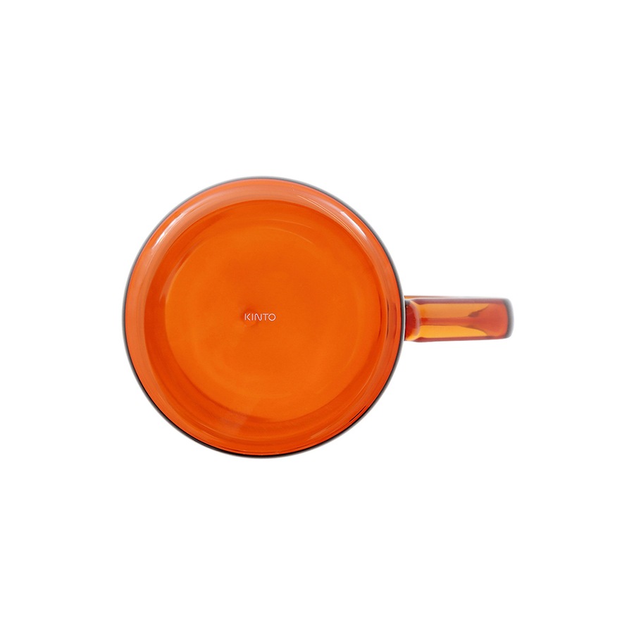 Kinto Cast Amber 750ml/17cm Water Glass Jug Pitcher Container w/ Lid Orange